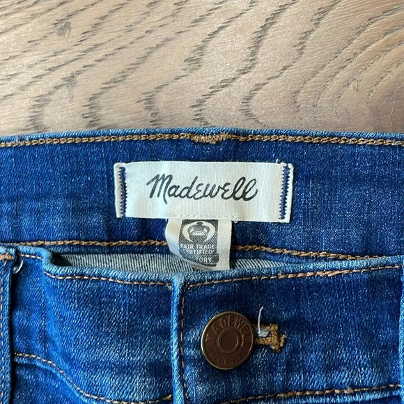 Madewell 9" Mid-Rise Skinny Jeans Raw-Hem Size 32 - Picture 8 of 14